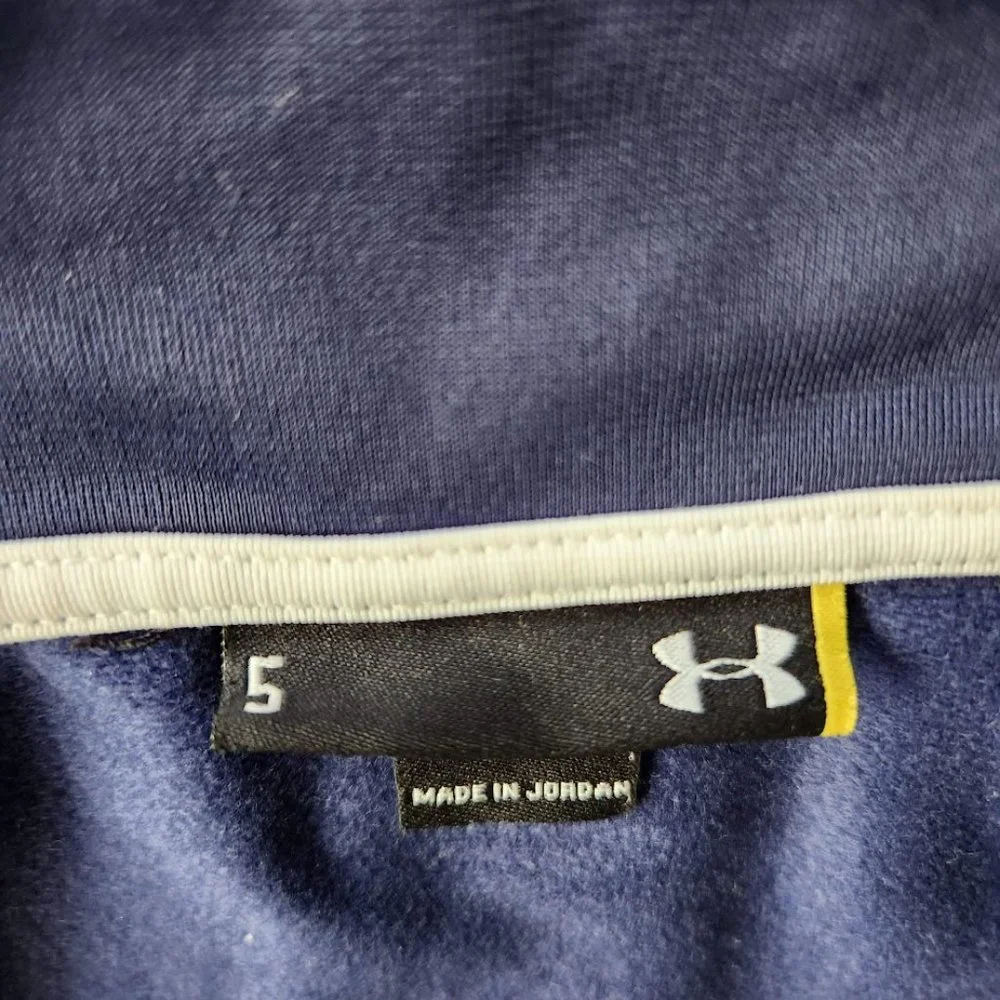 UNDER ARMOUR Size 5 Boy's Jacket Blue Zipper Zip Up Long Sleeve  Activewear